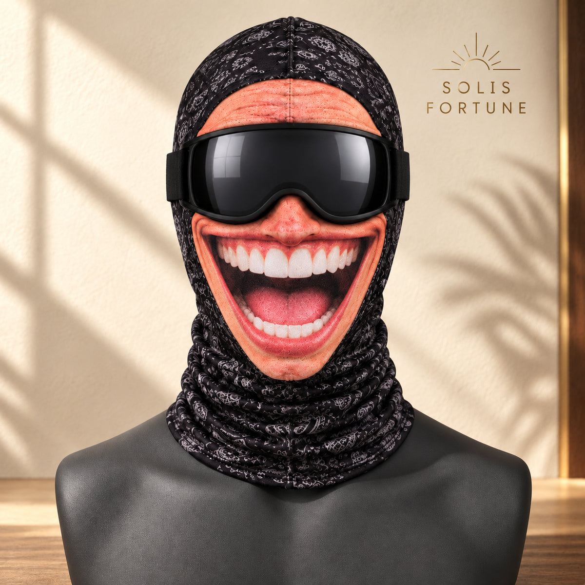 Solis Cheeky Grin — Too Excited laughing face ski mask