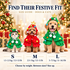 Solis Yuletide Paws — Christmas tree costume size guide for dogs and cats by weight