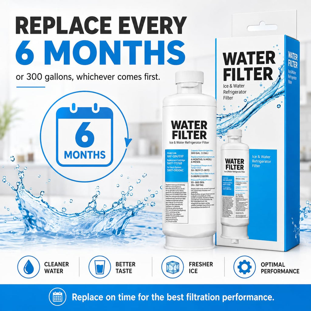 Solis Clearflow S — replace the refrigerator water filter every 6 months or 300 gallons