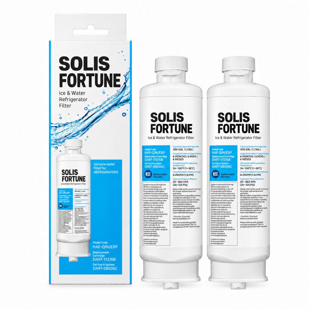 Solis Clearflow S — Samsung compatible refrigerator water filter, 2 pack