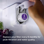 Solis Clearflow W — push-in installation of the Filter 1 compatible water filter