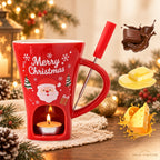 Solis Cocoa Melt — fondue mug with fork, chocolate, butter and cheese