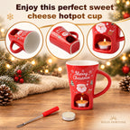Solis Cocoa Melt — how it works: tea light opening and fork slot in the handle