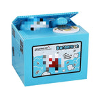 Solis Coin Critters — Blue Robot Cat: coin bank