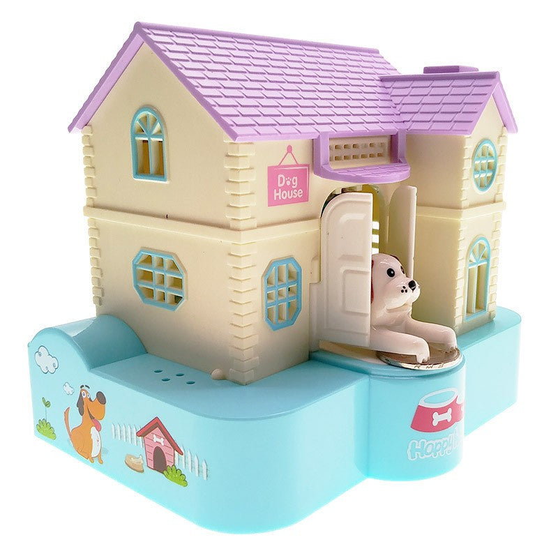 Solis Coin Critters — Lucky Dog House, Blue: coin bank
