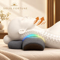 Solis Cradlelift — heated neck massage pillow under the neck, the air lift raising the neck curve
