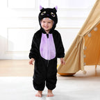 Solis Critter Onesie — Little Monster: flannel hooded animal romper worn by a toddler