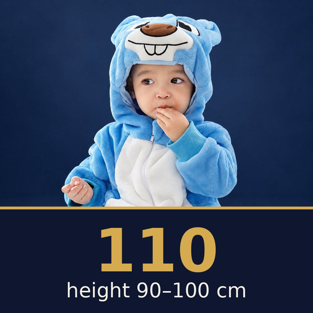 Solis Critter Onesie Blue Groundhog — size 110 · height 90–100 cm