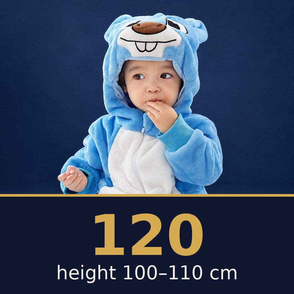 Solis Critter Onesie Blue Groundhog — size 120 · height 100–110 cm