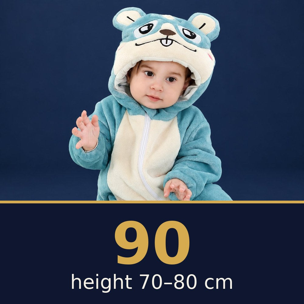 Solis Critter Onesie Blue Hamster — size 90 · height 70–80 cm