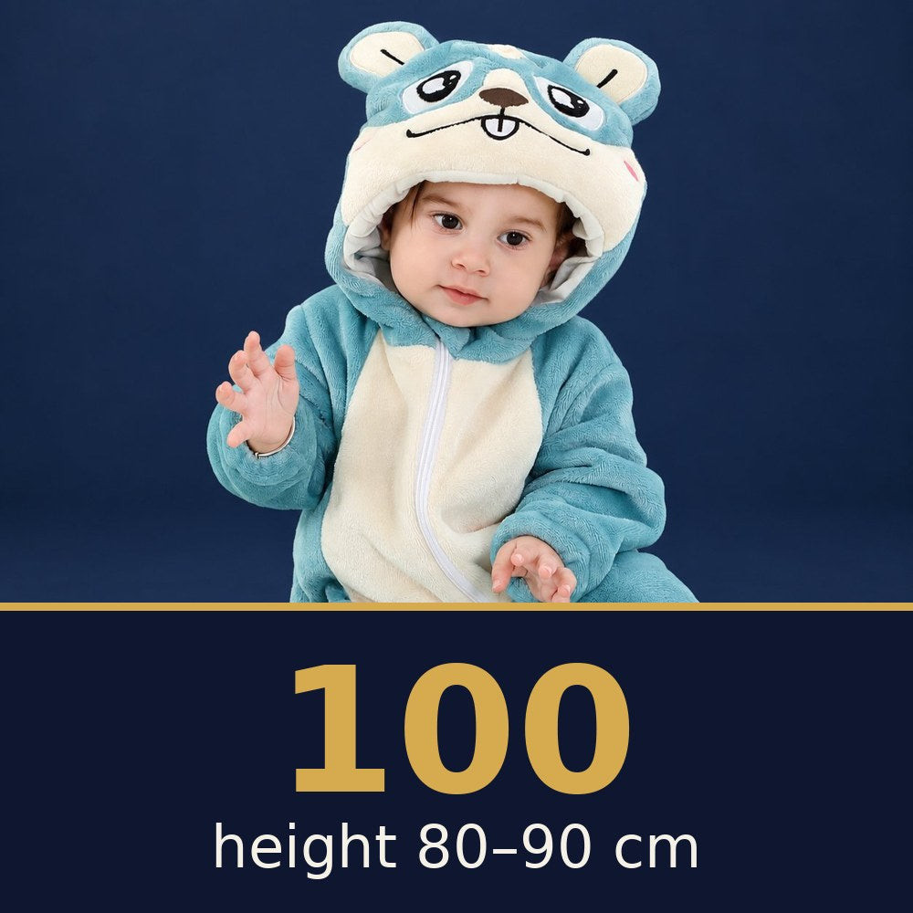 Solis Critter Onesie Blue Hamster — size 100 · height 80–90 cm