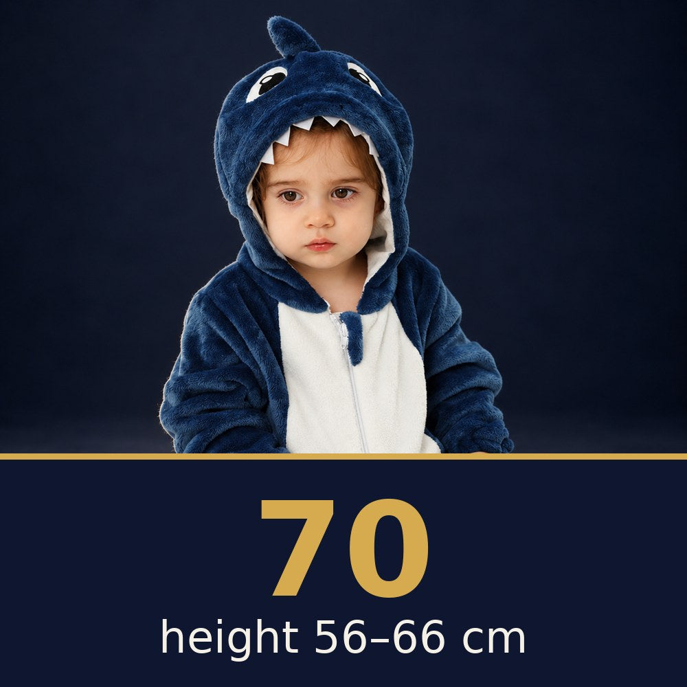 Solis Critter Onesie Blue Shark — size 70 · height 56–66 cm