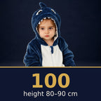 Solis Critter Onesie Blue Shark — size 100 · height 80–90 cm