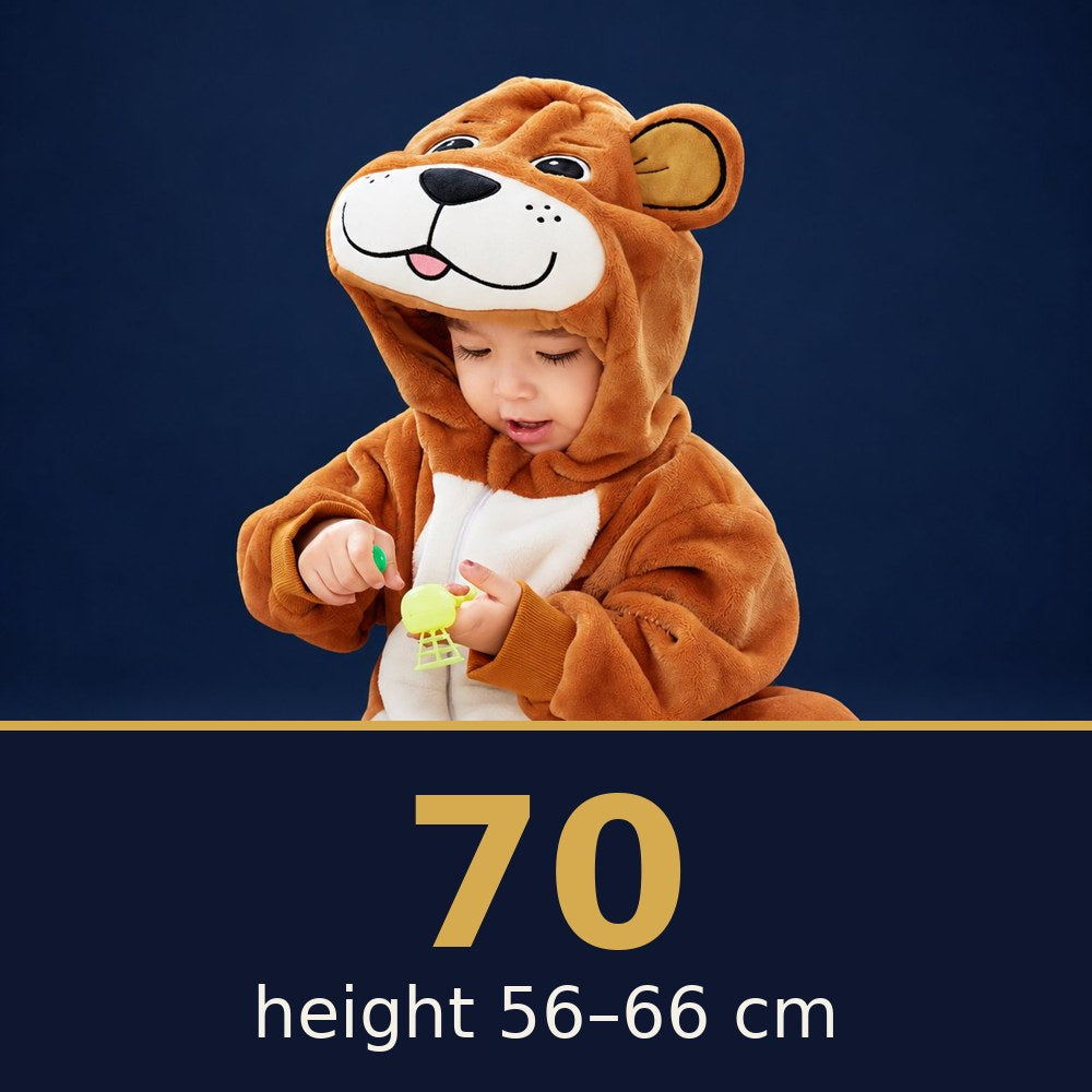 Solis Critter Onesie Brown Bear — size 70 · height 56–66 cm
