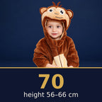 Solis Critter Onesie Brown Monkey — size 70 · height 56–66 cm