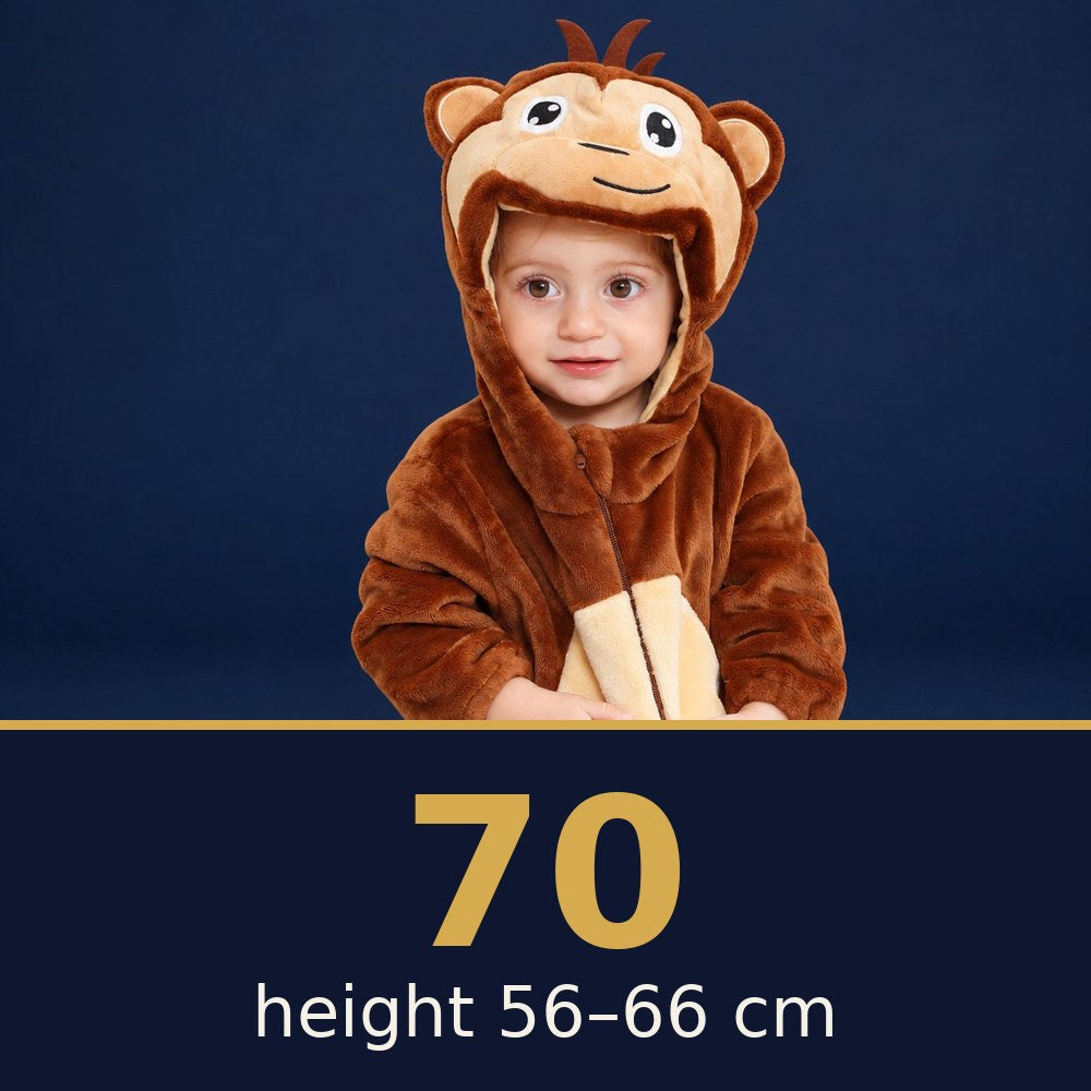 Solis Critter Onesie Brown Monkey — size 70 · height 56–66 cm