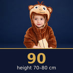 Solis Critter Onesie Brown Monkey — size 90 · height 70–80 cm