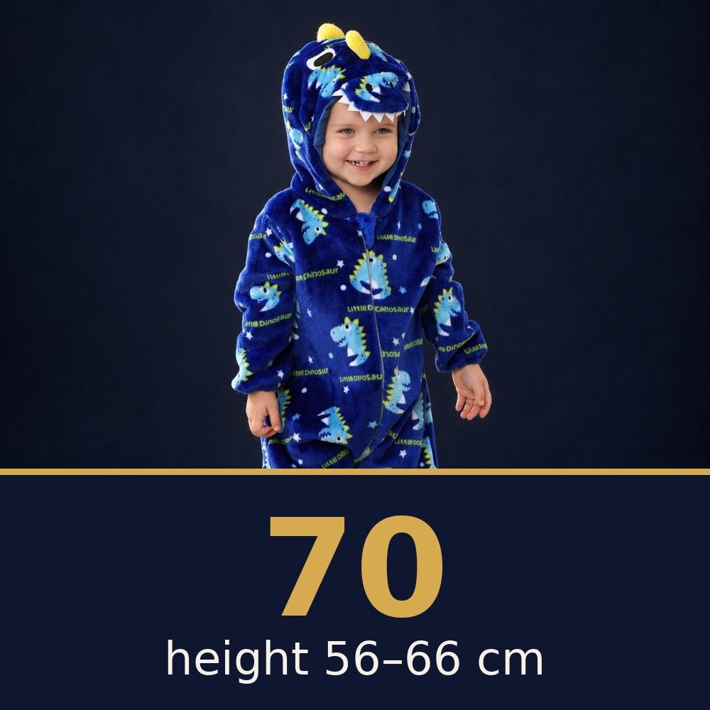 Solis Critter Onesie Dino Print — size 70 · height 56–66 cm