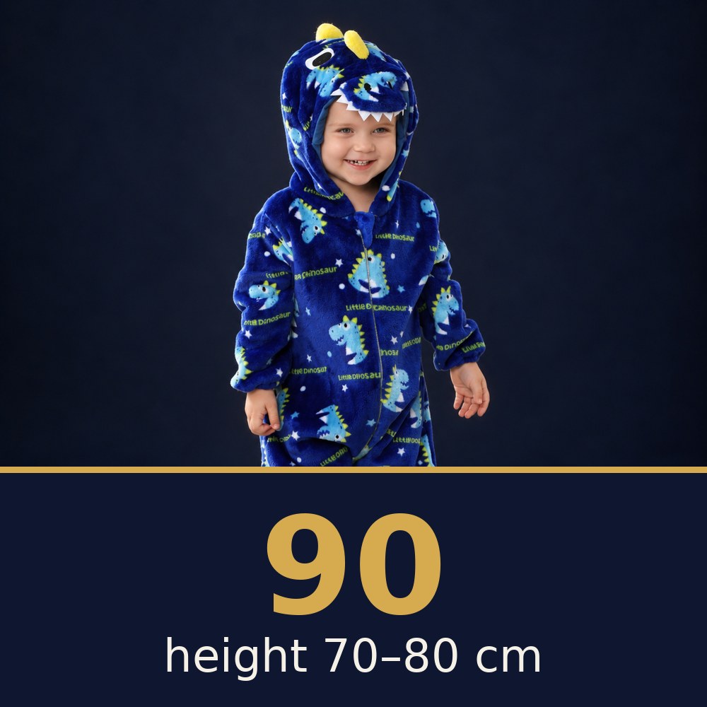 Solis Critter Onesie Dino Print — size 90 · height 70–80 cm