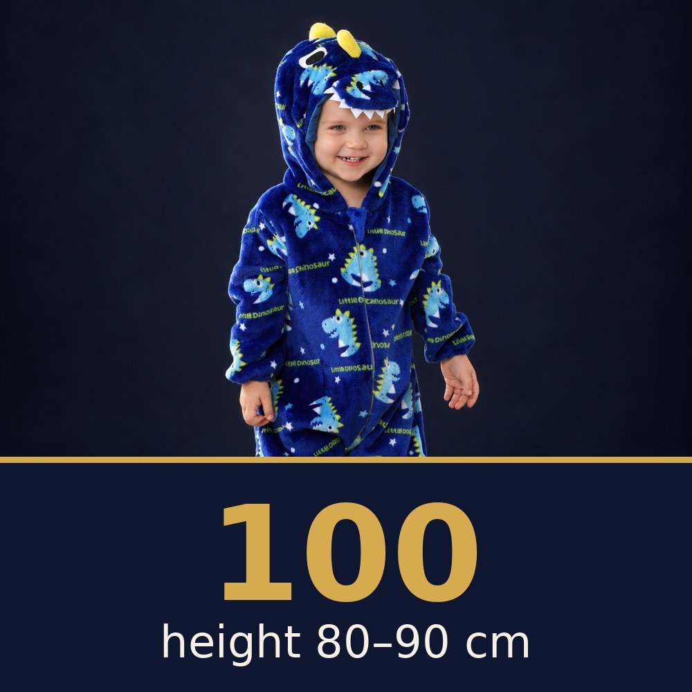 Solis Critter Onesie Dino Print — size 100 · height 80–90 cm