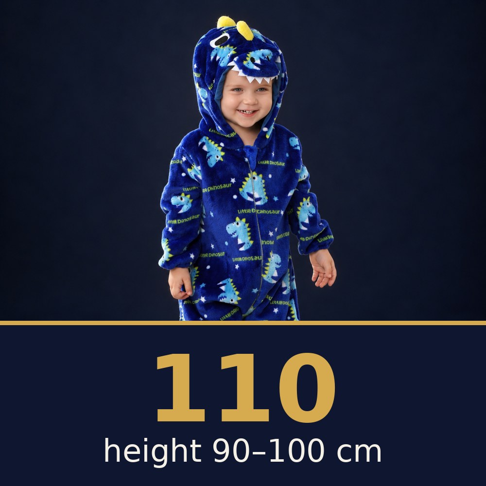 Solis Critter Onesie Dino Print — size 110 · height 90–100 cm