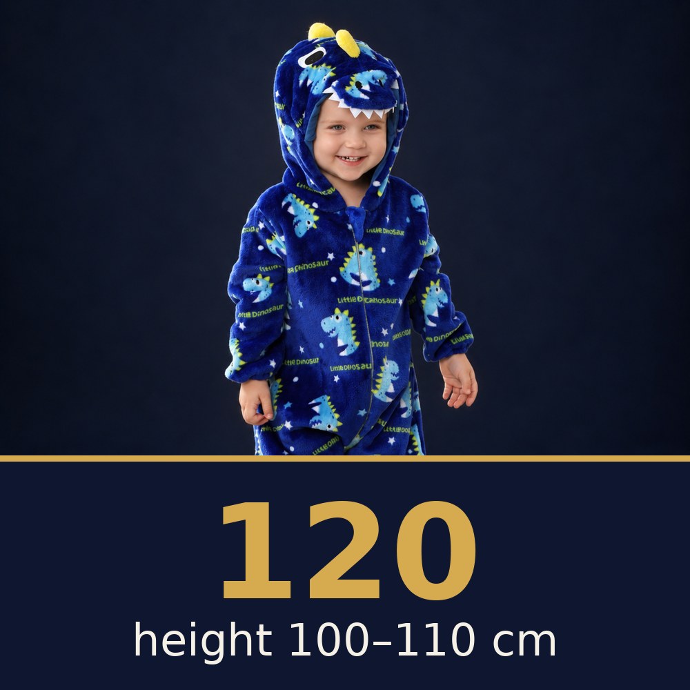 Solis Critter Onesie Dino Print — size 120 · height 100–110 cm