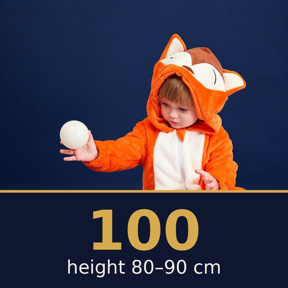 Solis Critter Onesie Fox Cub — size 100 · height 80–90 cm