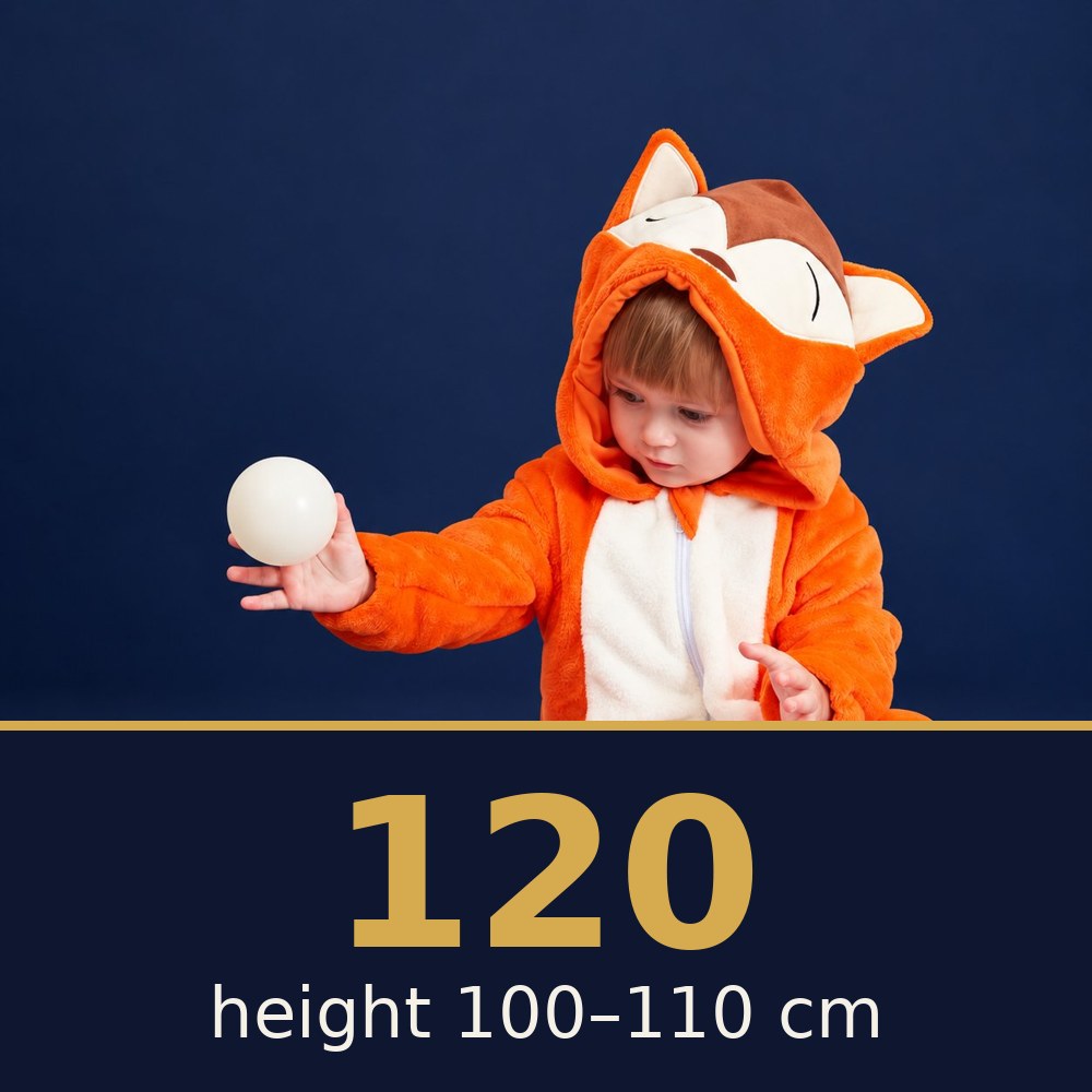 Solis Critter Onesie Fox Cub — size 120 · height 100–110 cm
