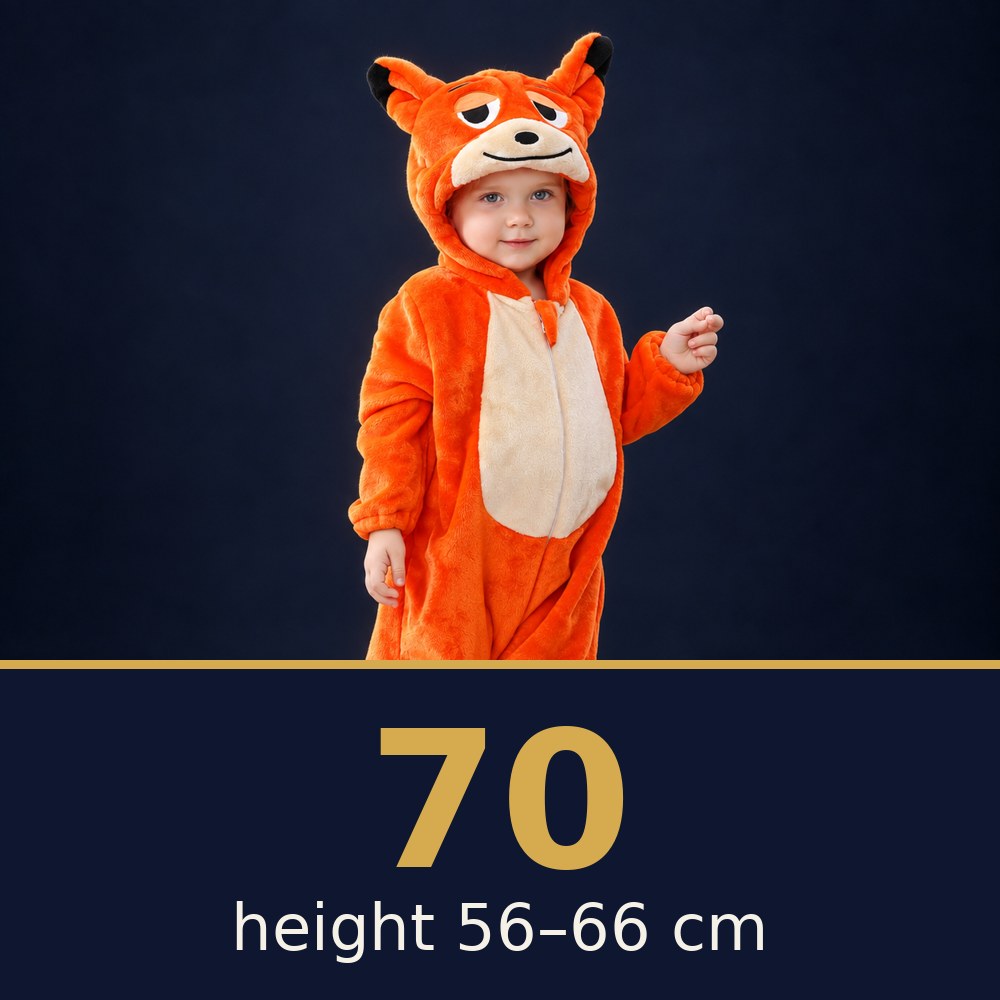 Solis Critter Onesie Fox — size 70 · height 56–66 cm