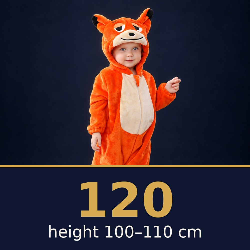 Solis Critter Onesie Fox — size 120 · height 100–110 cm