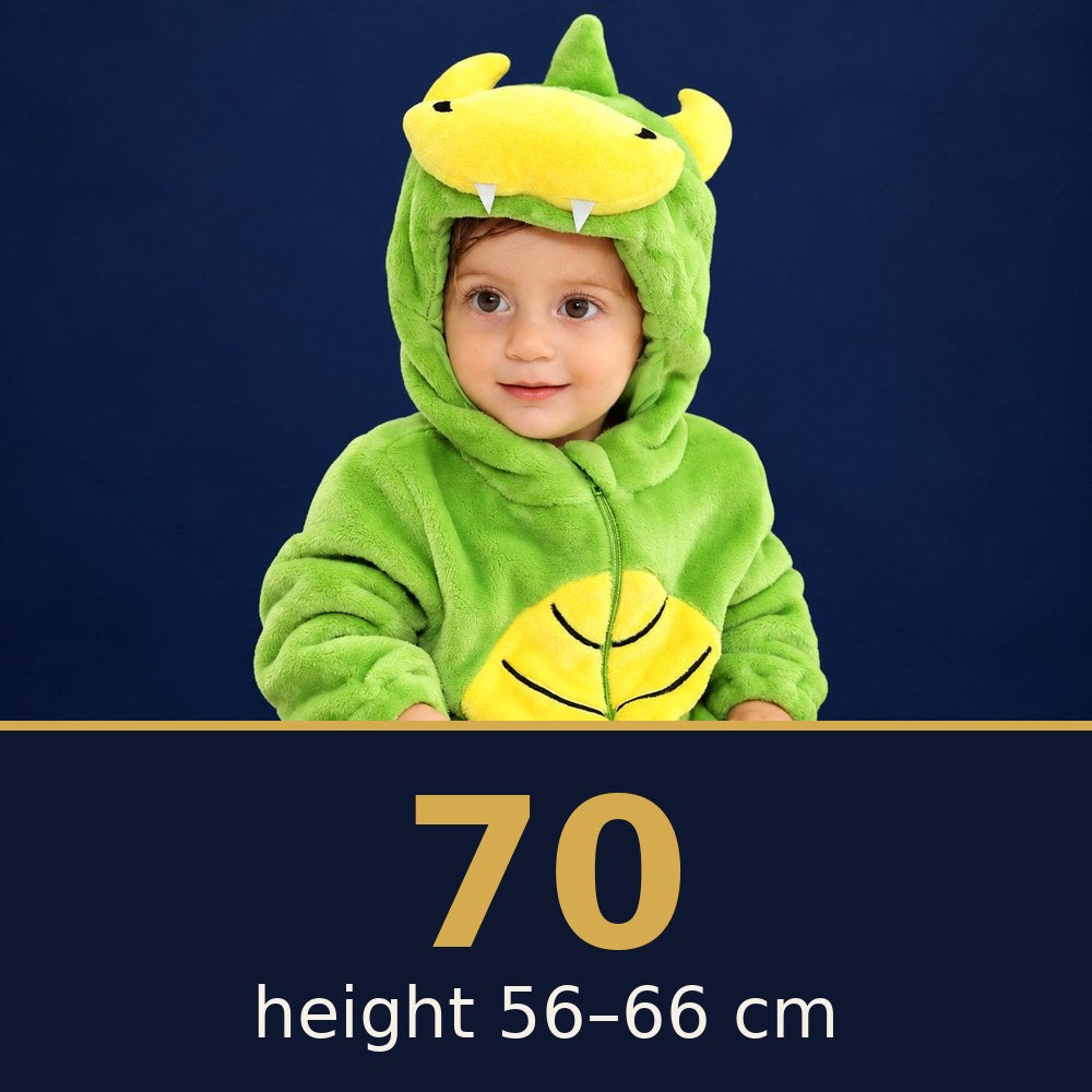 Solis Critter Onesie Green Dino — size 70 · height 56–66 cm