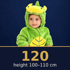 Solis Critter Onesie Green Dino — size 120 · height 100–110 cm