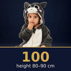 Solis Critter Onesie Grey Cat — size 100 · height 80–90 cm