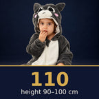 Solis Critter Onesie Grey Cat — size 110 · height 90–100 cm