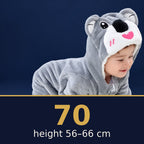 Solis Critter Onesie Grey Koala — size 70 · height 56–66 cm