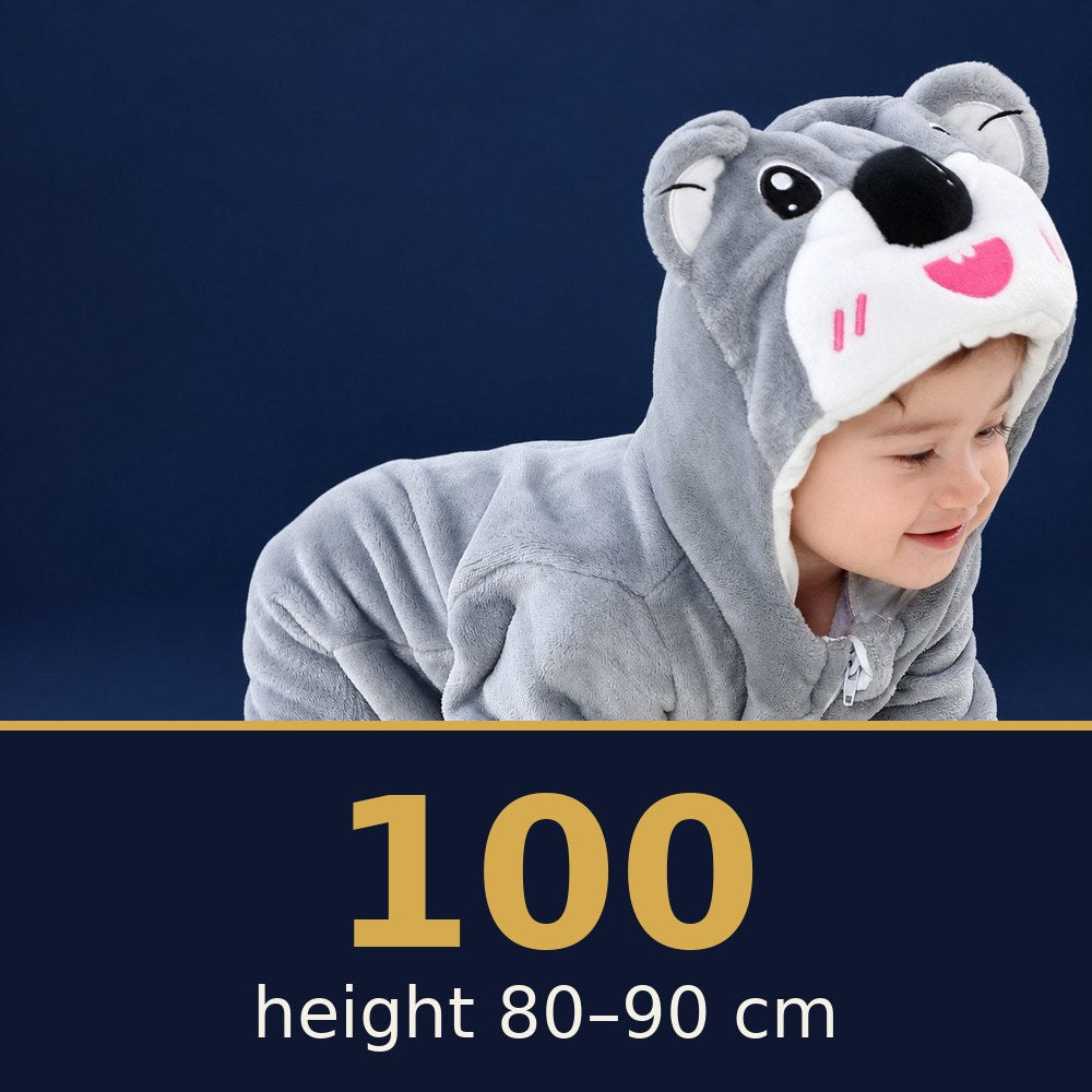 Solis Critter Onesie Grey Koala — size 100 · height 80–90 cm