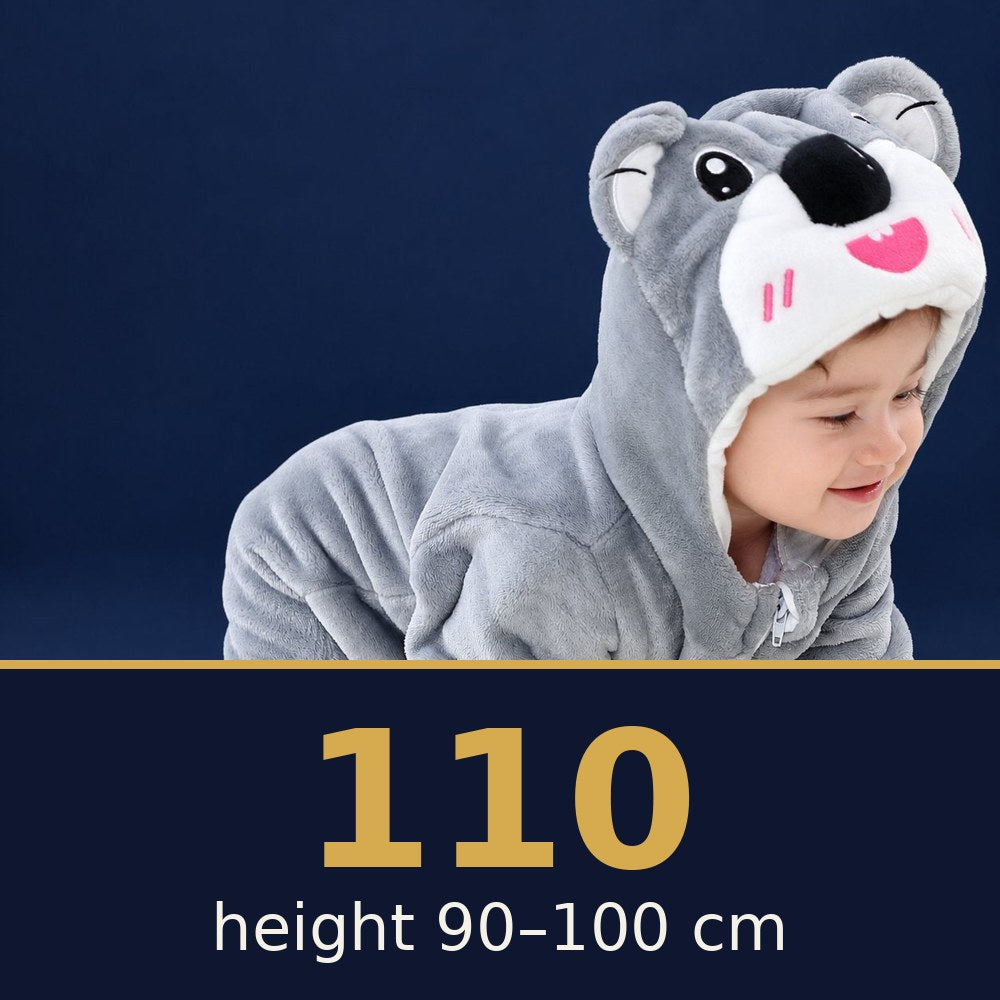 Solis Critter Onesie Grey Koala — size 110 · height 90–100 cm
