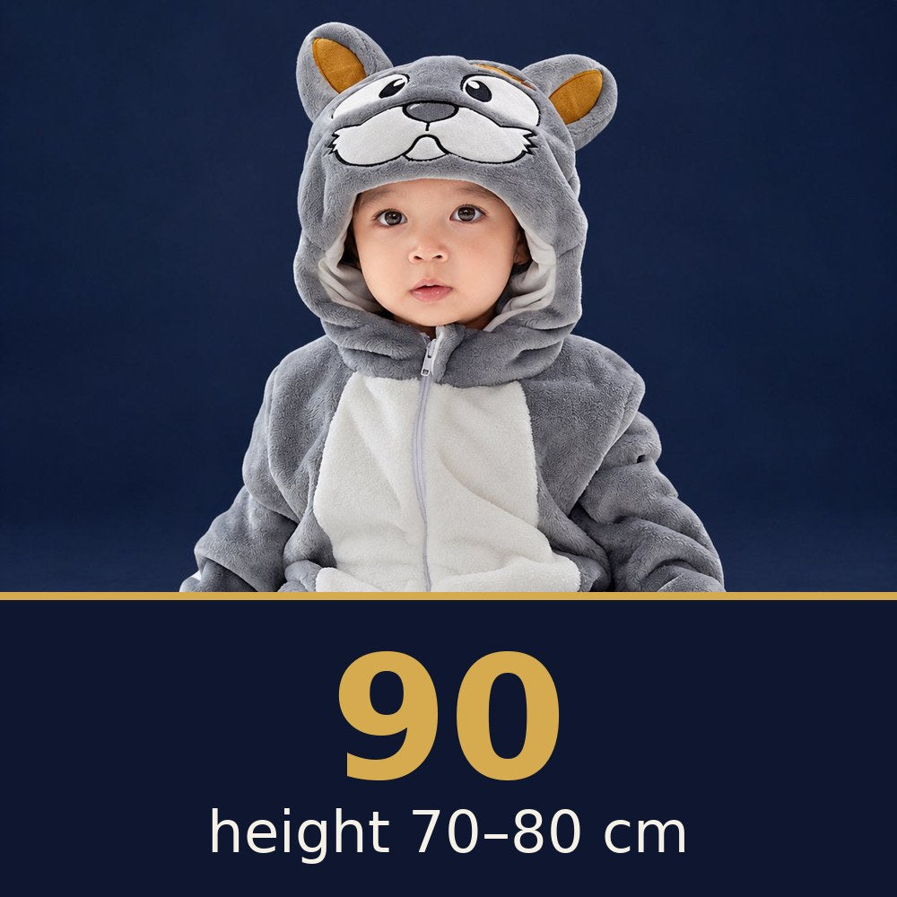 Solis Critter Onesie Grey Mastiff — size 90 · height 70–80 cm