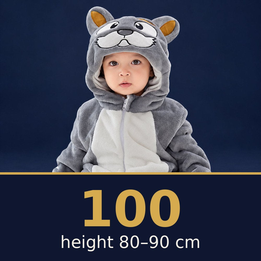 Solis Critter Onesie Grey Mastiff — size 100 · height 80–90 cm