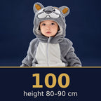 Solis Critter Onesie Grey Mastiff — size 100 · height 80–90 cm
