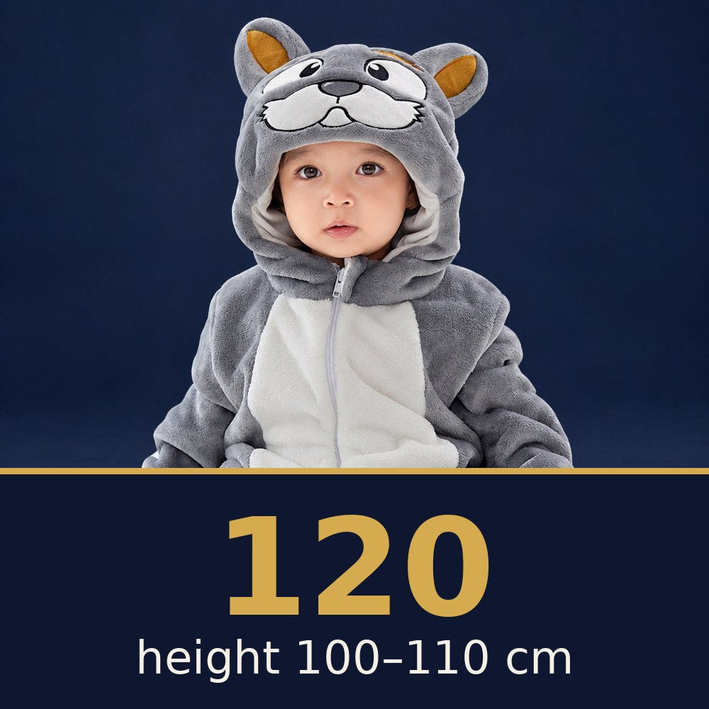 Solis Critter Onesie Grey Mastiff — size 120 · height 100–110 cm