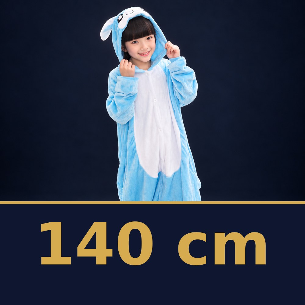 Solis Critter Onesie Kids 3D Blue Bunny — size 140 cm