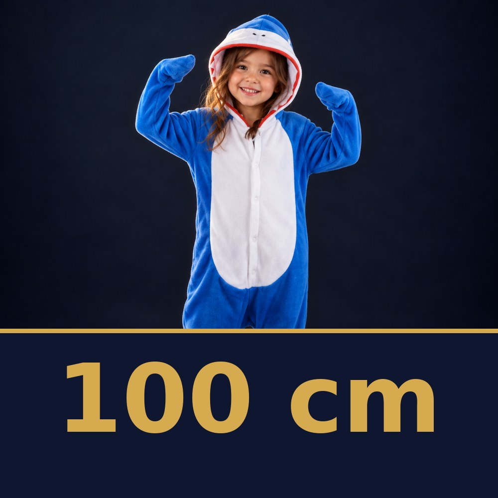 Solis Critter Onesie Kids Blue Shark — size 100 cm