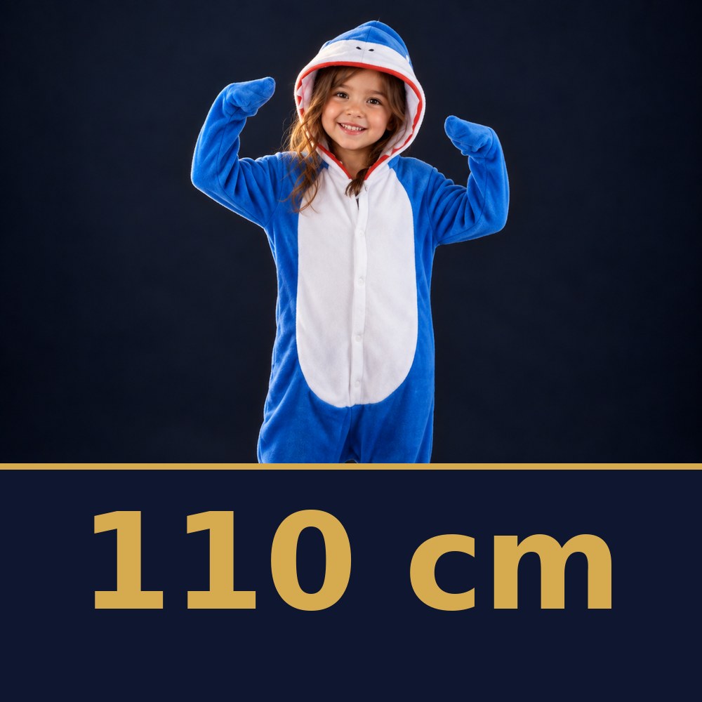 Solis Critter Onesie Kids Blue Shark — size 110 cm