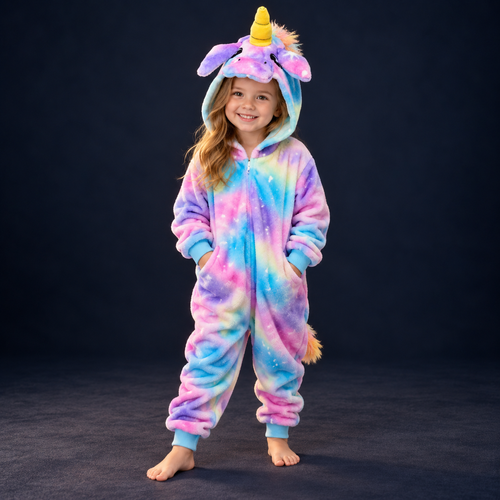 solis critter onesie kids blue star — Blue Star worn by a child on a dark navy studio background