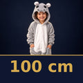 Solis Critter Onesie Kids Grey Hippo — size 100 cm
