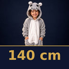 Solis Critter Onesie Kids Grey Hippo — size 140 cm