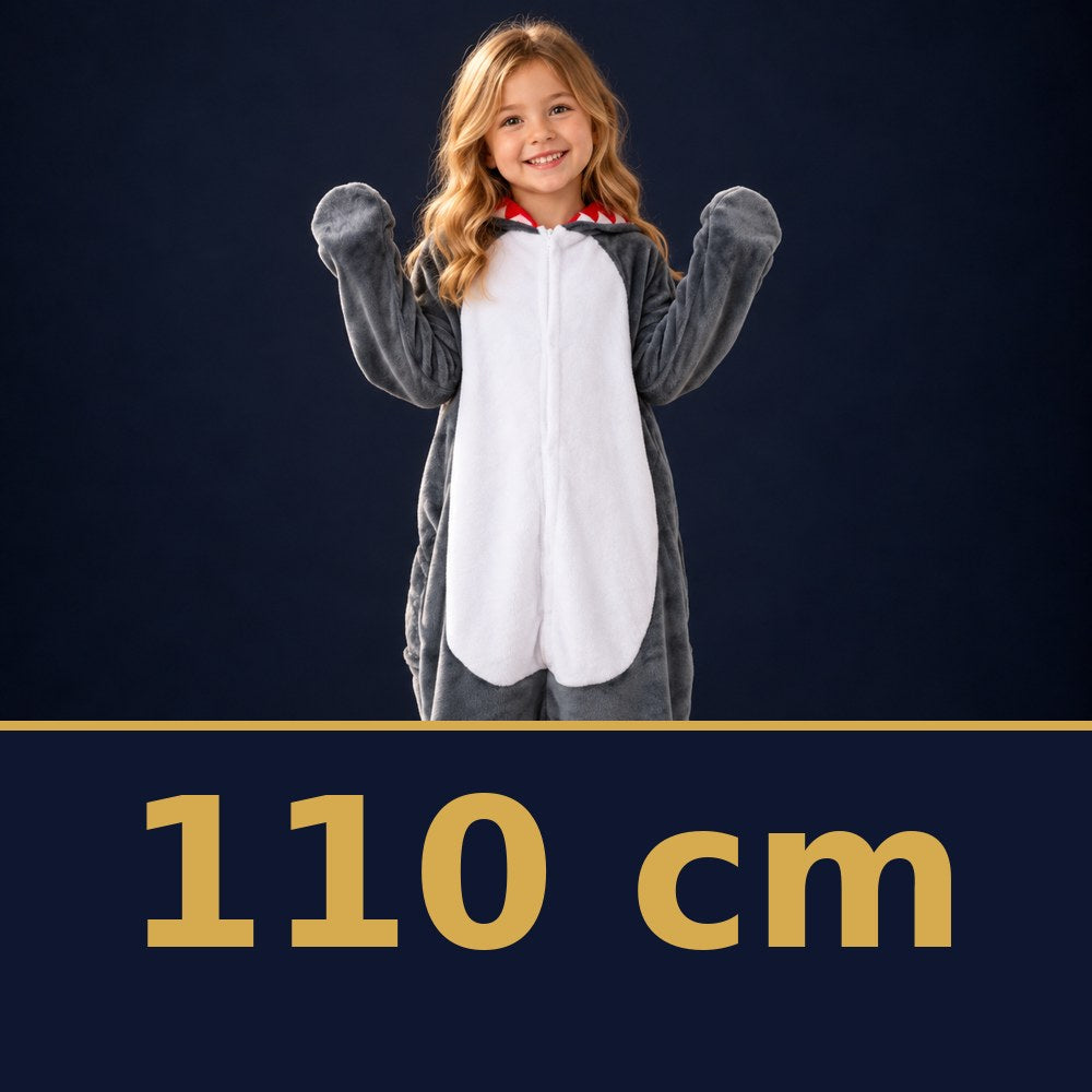 Solis Critter Onesie Kids Grey Shark — size 110 cm