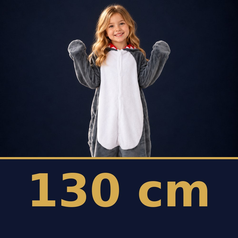 Solis Critter Onesie Kids Grey Shark — size 130 cm