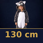 Solis Critter Onesie Kids Grey Wolf — size 130 cm
